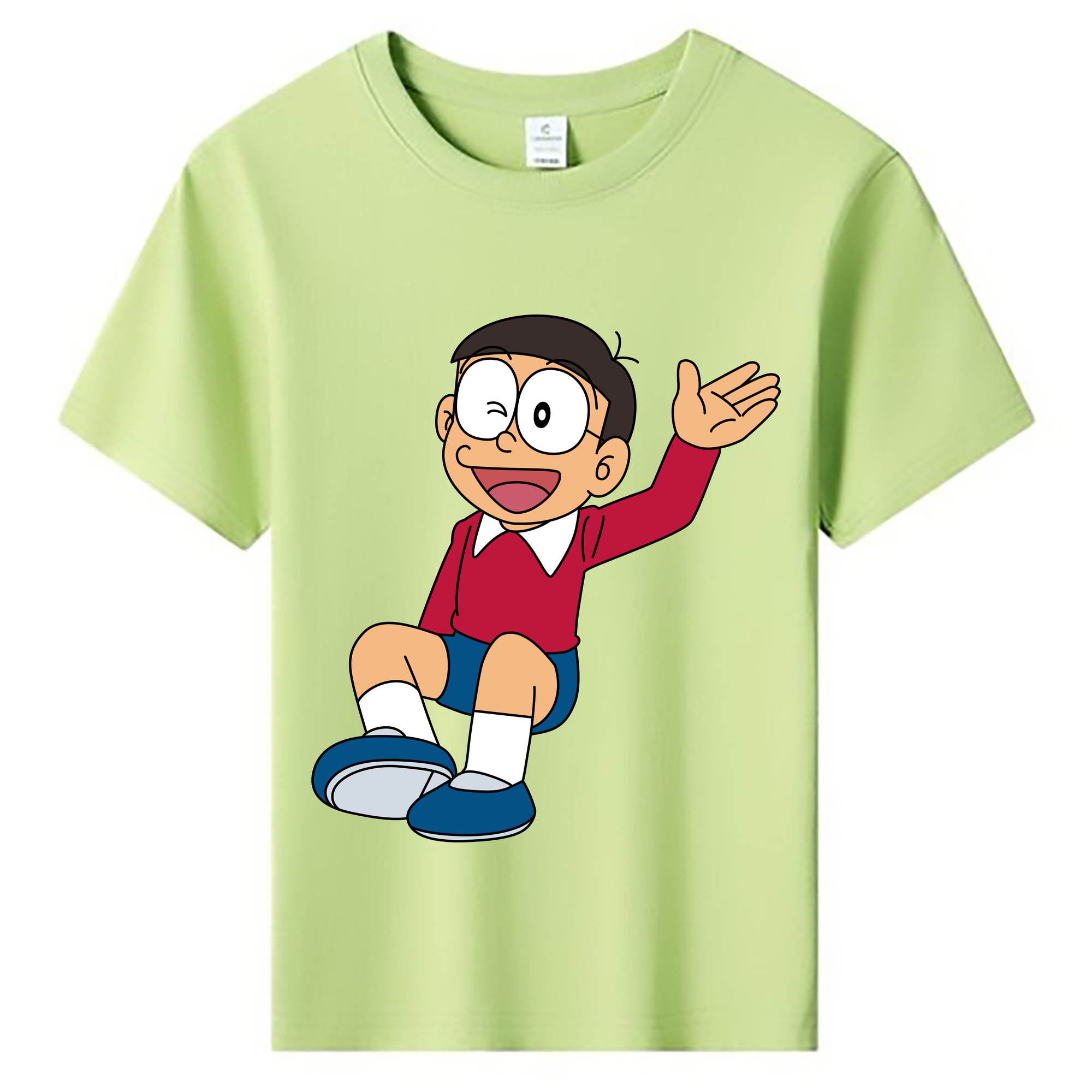 （画像用） ドラえもん 野比 のび太 Doraemon Nobita Nobi 綿100％キッズTシャツ（フロントプリント）